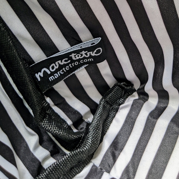 marc tetro Frenchie Large Cosmetic Case Pouch Bag PVC Saffiano Aqua NWT - Picture 11 of 11